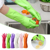 Savings, Cleaning Gloves, Eguiwyn Kid Painting Apron Sleeve, Apron Sleeve Reduced Price! 1 Pair of Gloves Gloves Gloves Washing Hand Rubber Long Cleaning Warm Gloves Kitchen Latex 3-Orange