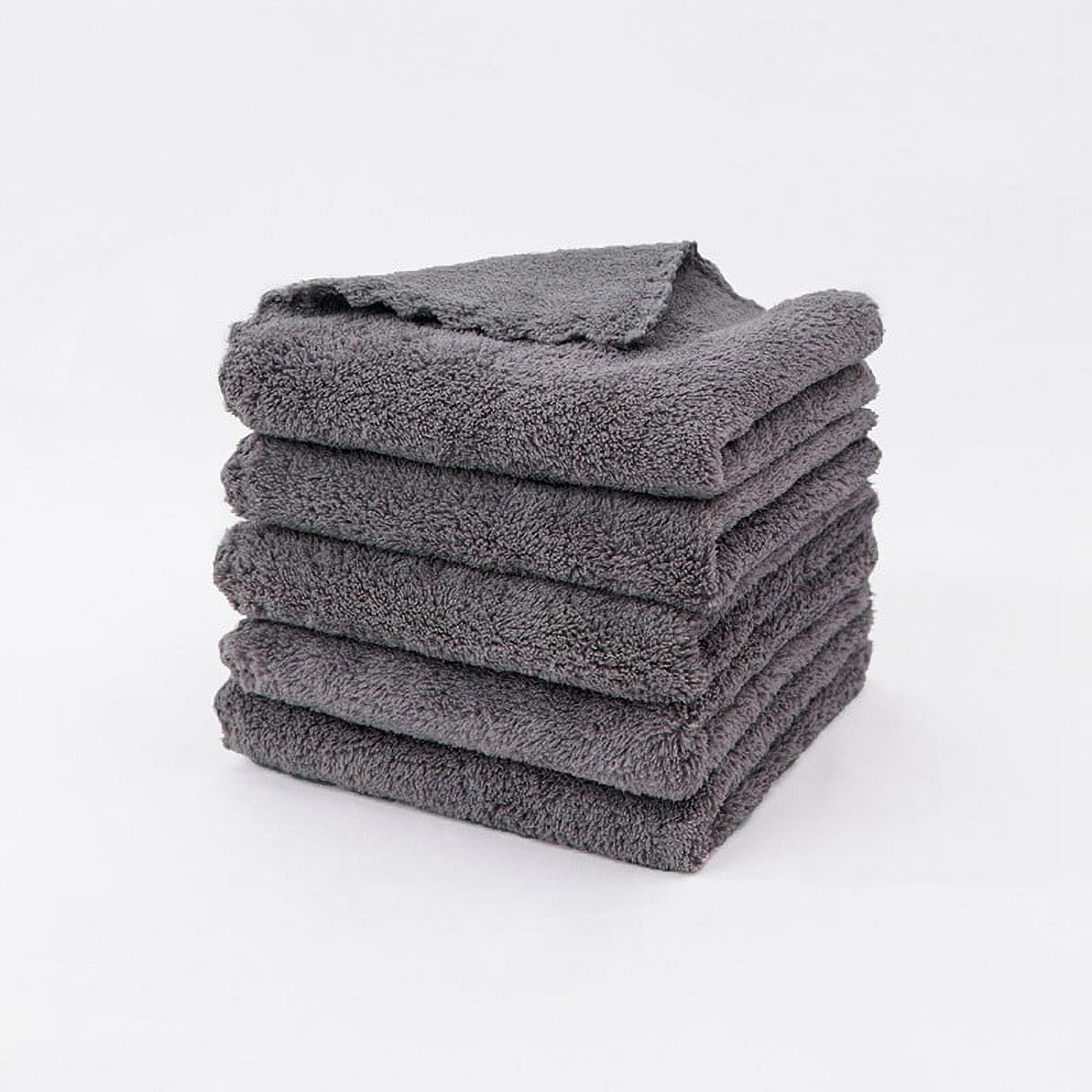 White microfiber cleaning cloth with reinforced edges.