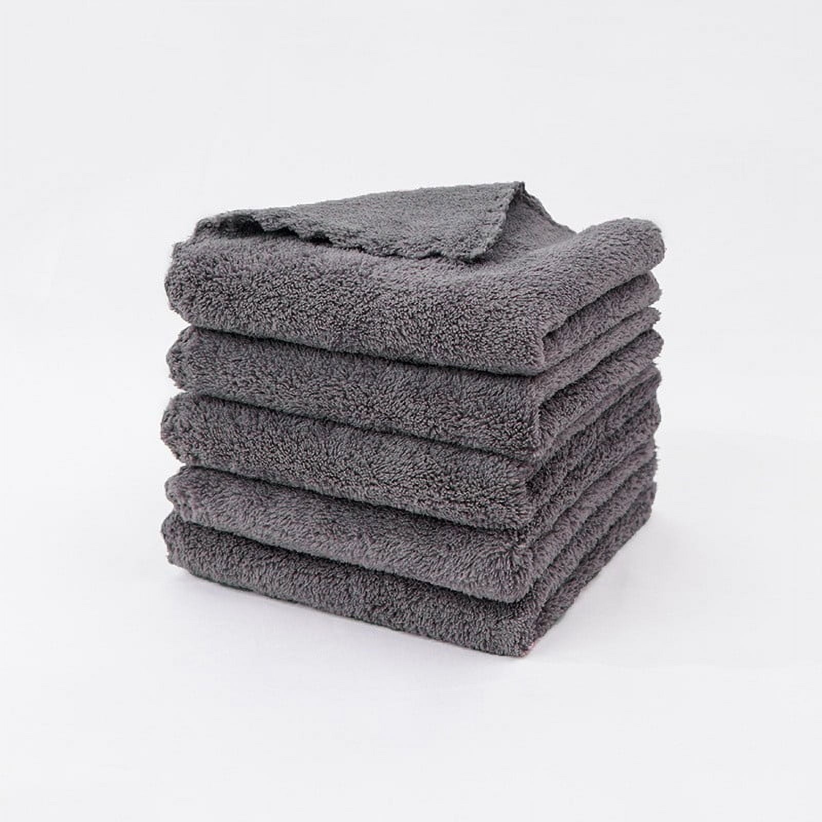 White microfiber cleaning cloth with reinforced edges.