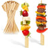 0.15lb Once for All Safe Food-Grade Items: Skewer! Skewers 100Pcs Food Toothpicks Wide Flat Wood Picks for Cocktail Fruit, Daily Home Products Kitchen Essentials Beige