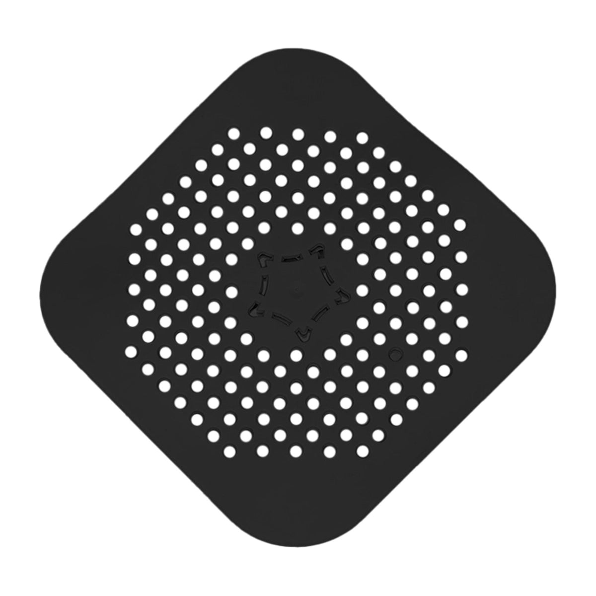 JWDX Strainers Clearance, Square Drain Cover for Shower Drain Hair Catcher Flat Silicone Plug for Bathroom and Kitchen Filter Shower Drain Flat Strainer Stopper Z1-Black