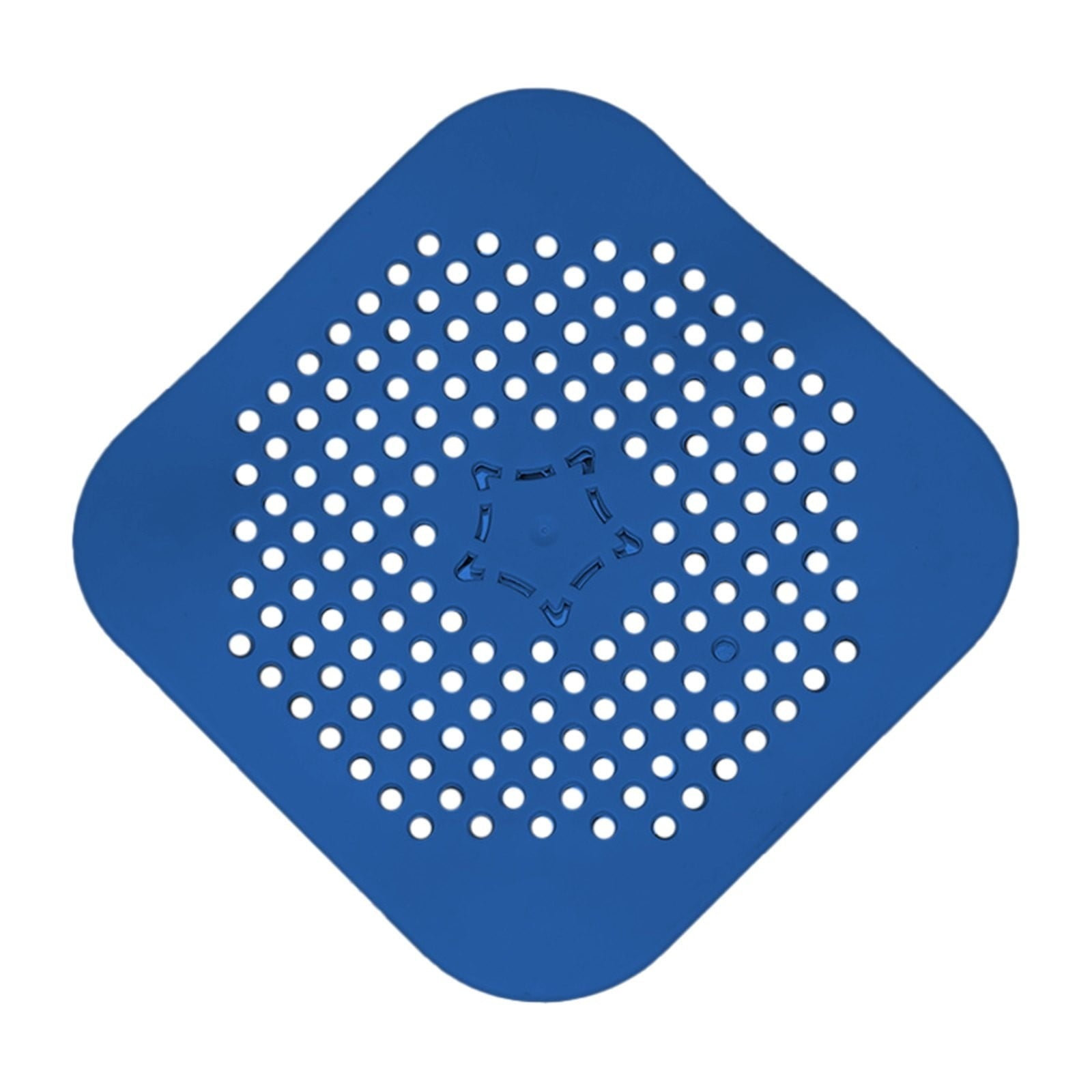 JWDX Strainers Clearance, Square Drain Cover for Shower Drain Hair Catcher Flat Silicone Plug for Bathroom and Kitchen Filter Shower Drain Flat Strainer Stopper Blue