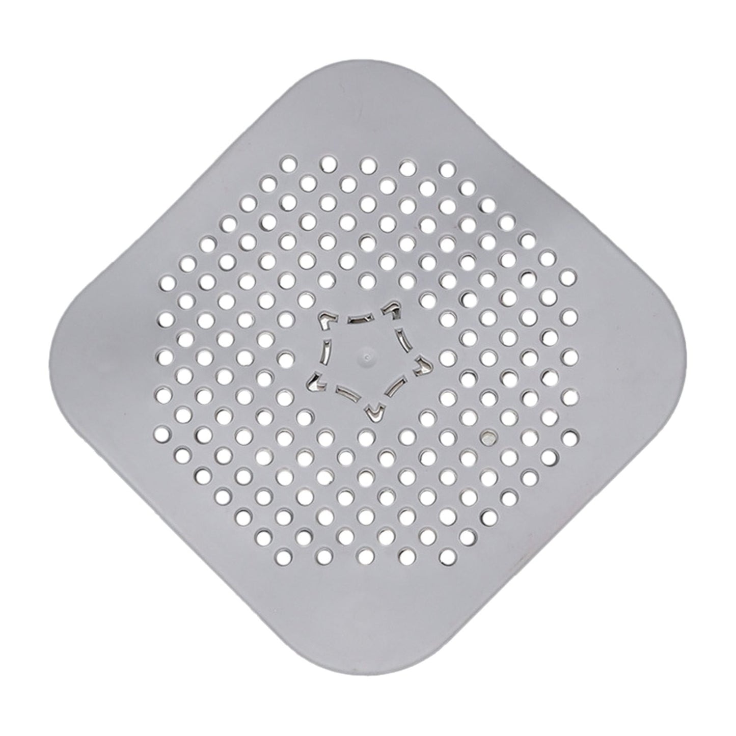 JWDX Strainers Clearance, Square Drain Cover for Shower Drain Hair Catcher Flat Silicone Plug for Bathroom and Kitchen Filter Shower Drain Flat Strainer Stopper Grey