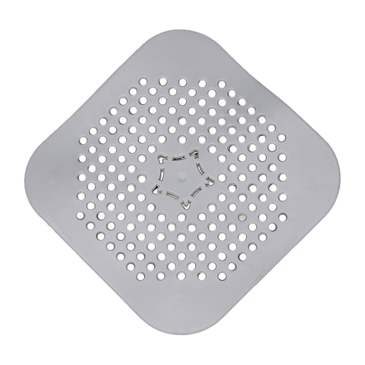 JWDX Strainers Clearance, Square Drain Cover for Shower Drain Hair Catcher Flat Silicone Plug for Bathroom and Kitchen Filter Shower Drain Flat Strainer Stopper Grey