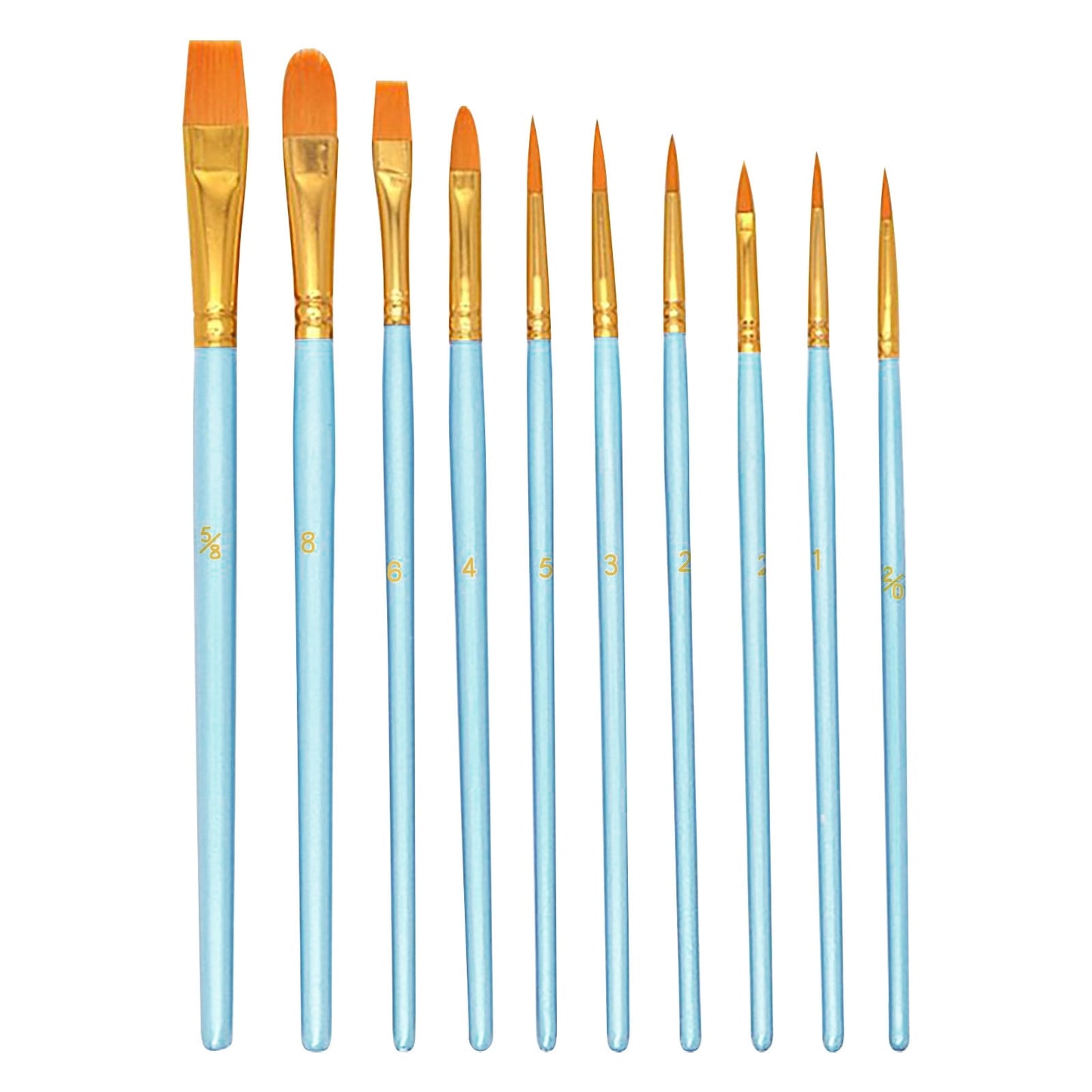 JWDX Brushes Clearance, Paint Brushes, Painting Pen, Art Tools, Brush Set, Round Tip Brushes Nylon Brushes Artist Wood Brushes for Oil Watercolor Face Nail Arts Miniature and Rock Painting Z7-Sky Blue