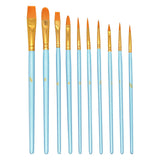 JWDX Brushes Clearance, Paint Brushes, Painting Pen, Art Tools, Brush Set, Round Tip Brushes Nylon Brushes Artist Wood Brushes for Oil Watercolor Face Nail Arts Miniature and Rock Painting Z7-Sky Blue