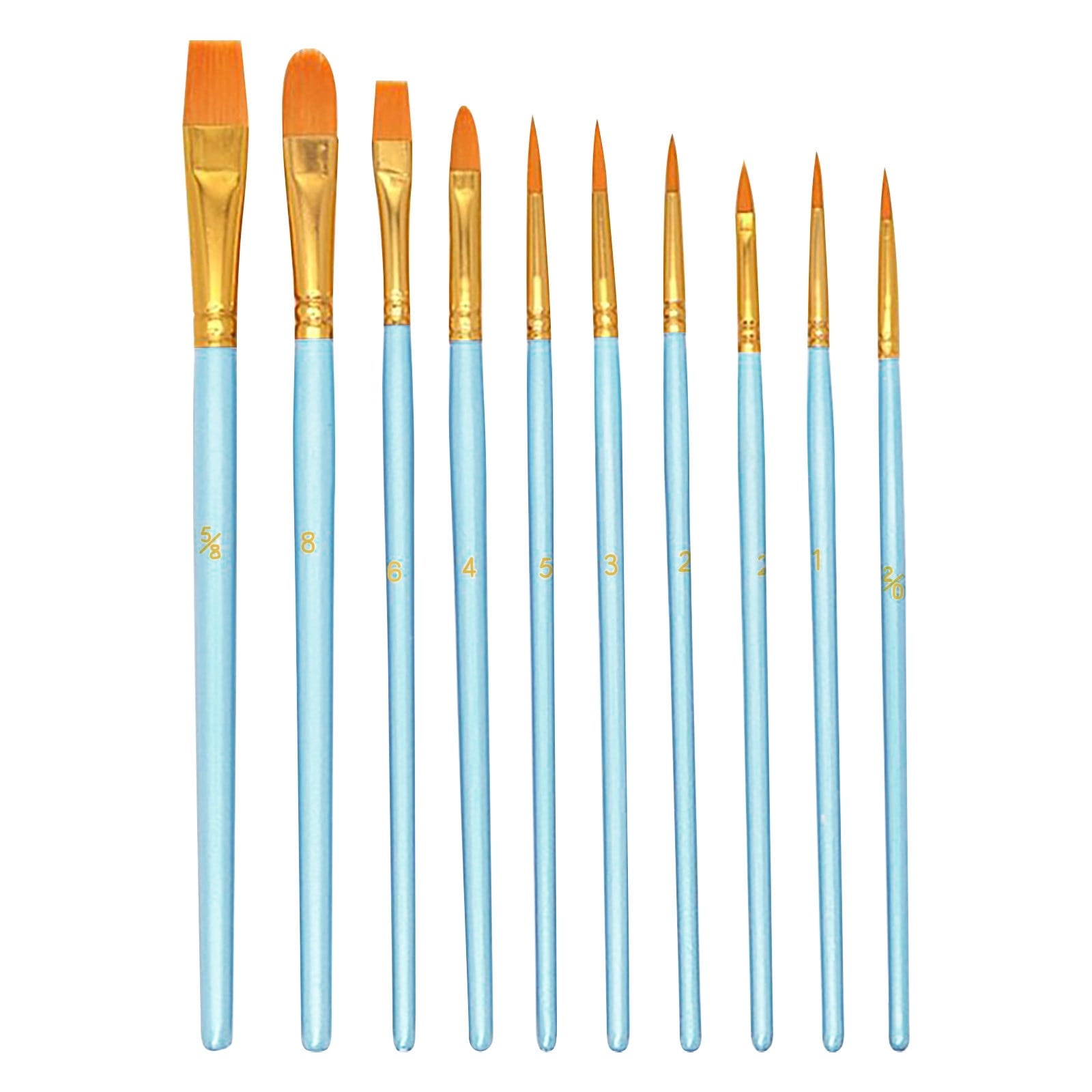 JWDX Brushes Clearance, Paint Brushes, Painting Pen, Art Tools, Brush Set, Round Tip Brushes Nylon Brushes Artist Wood Brushes for Oil Watercolor Face Nail Arts Miniature and Rock Painting Z7-Sky Blue