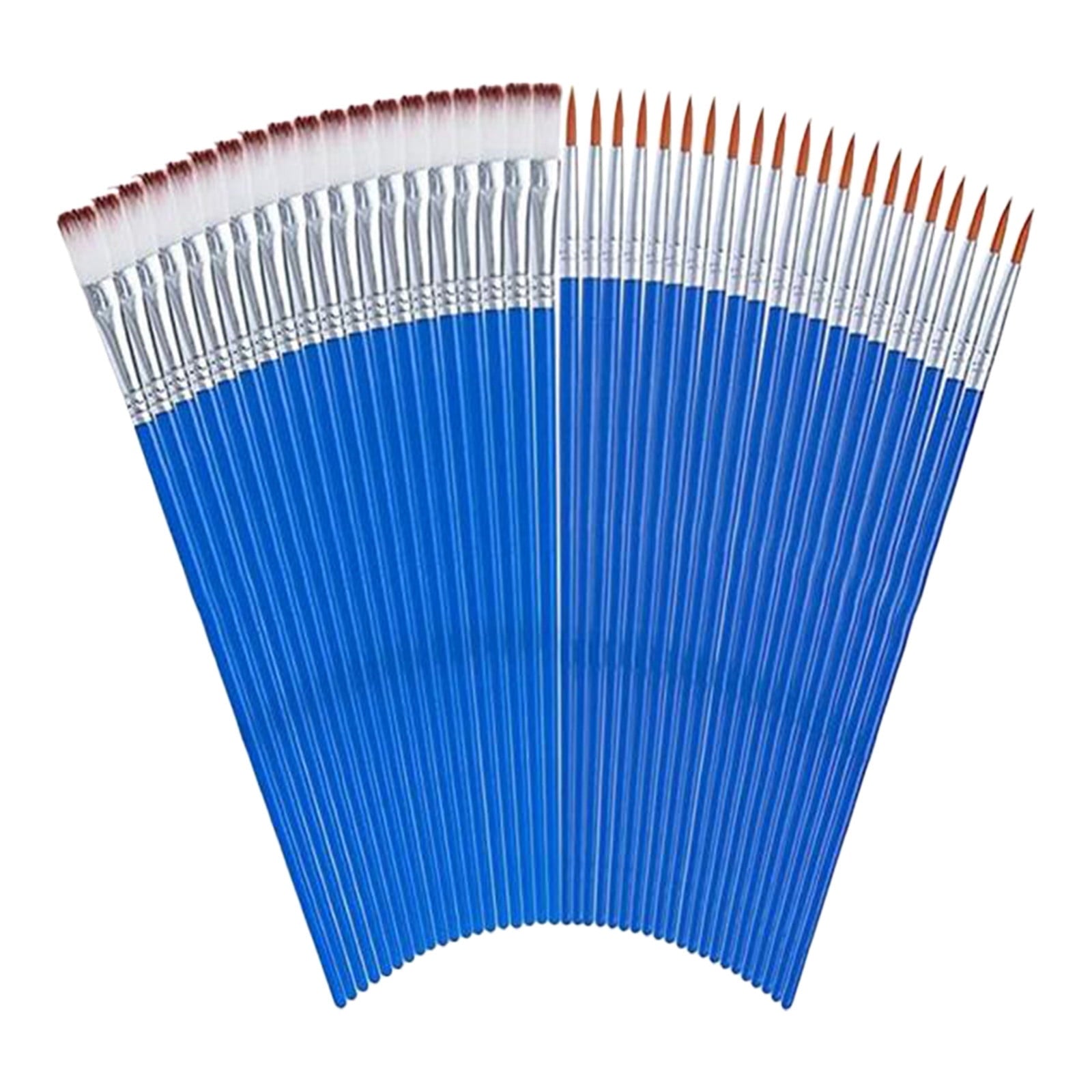 JWDX Brushes Clearance, Paint Brushes, Painting Pen, Art Tools, Brush Set, Round Tip Brushes Nylon Brushes Artist Wood Brushes for Oil Watercolor Face Nail Arts Miniature and Rock Painting Z6-Blue