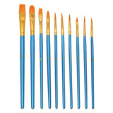 JWDX Brushes Clearance, Paint Brushes, Painting Pen, Art Tools, Brush Set, Round Tip Brushes Nylon Brushes Artist Wood Brushes for Oil Watercolor Face Nail Arts Miniature and Rock Painting Z7-Blue