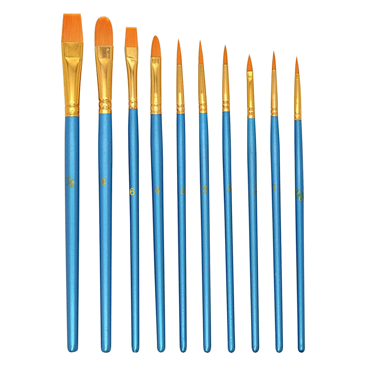JWDX Brushes Clearance, Paint Brushes, Painting Pen, Art Tools, Brush Set, Round Tip Brushes Nylon Brushes Artist Wood Brushes for Oil Watercolor Face Nail Arts Miniature and Rock Painting Z7-Blue