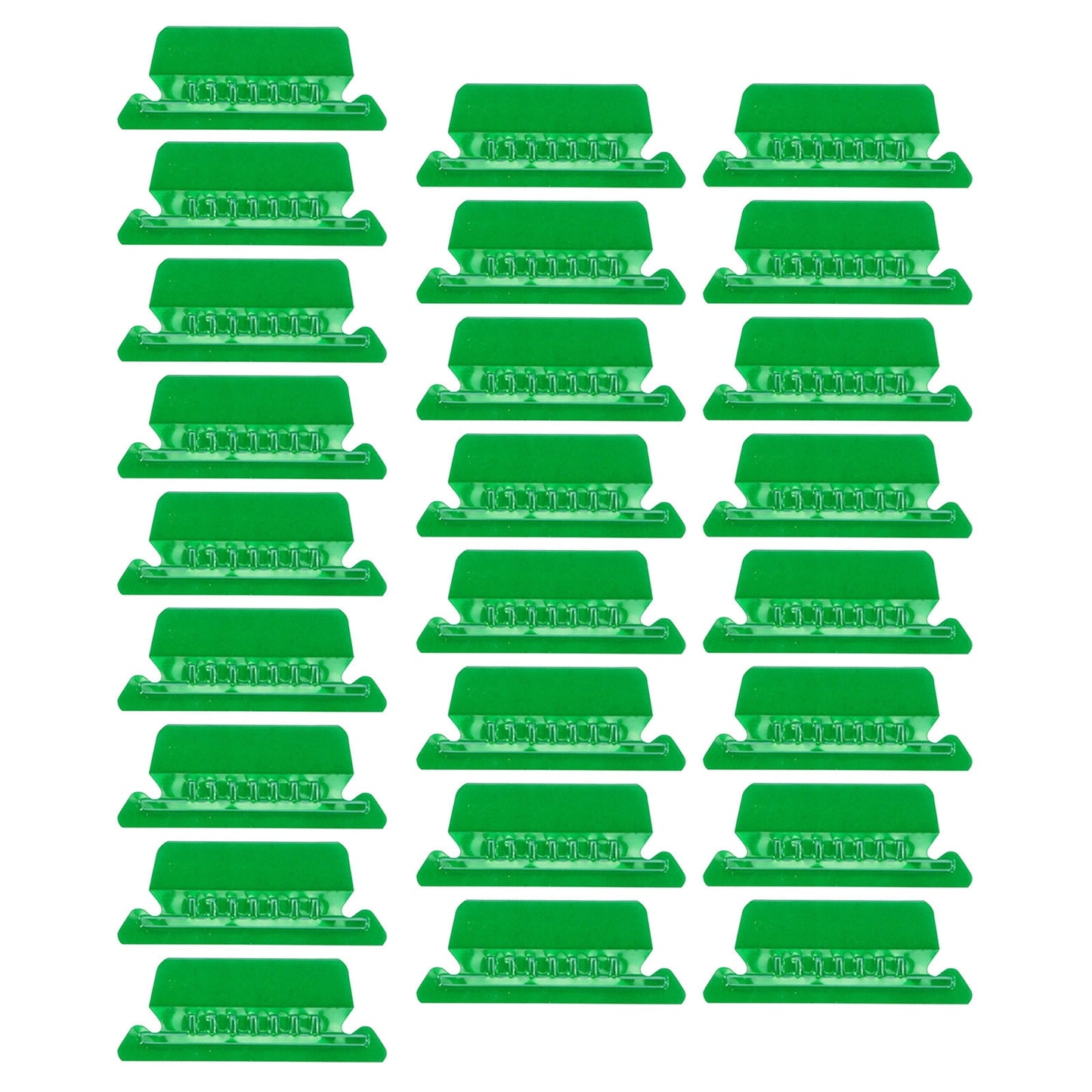 JWDX Label Index Clip Clearance, Reading Supplies, File Folder Tabs 25 Hanging File Folder Tabs and 25 Inserts for Quick Organize and Identification Plastic Hanging Files Easy to Read Green