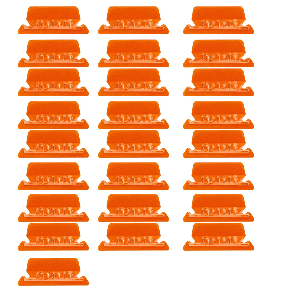 JWDX Label Index Clip Clearance, Reading Supplies, File Folder Tabs 25 Hanging File Folder Tabs and 25 Inserts for Quick Organize and Identification Plastic Hanging Files Easy to Read Orange