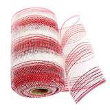 JWDX Gift Yarn Clearance, Packaging Ribbon, Poly Mesh Ribbon with Metallic Foil Each Roll for Wreaths Swags Bows Wrapping and Decorating M