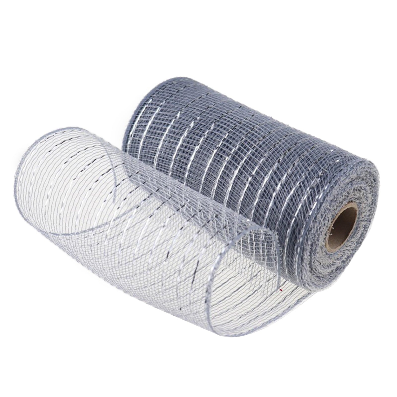 JWDX Gift Yarn Clearance, Packaging Ribbon, Poly Mesh Ribbon with Metallic Foil Each Roll for Wreaths Swags Bows Wrapping and Decorating O