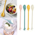 Made of Plastic, 4 Spoons Once for All Sale! Long Handle Spoons Latte Machiatto Tall Iced Tea Ice Sundae Coffee Tea or Hot Stirring Long Drink Spoons Camouflage