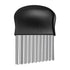 JWDX Crinkle Chopper, Wavy Potato Soap Cutting Tool French Fry Slicer Stainless Steel Blade Wooden Handle Serrator Chopping Knife A