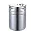 JWDX 2Pcs Salt and Pepper Shakers, Stainless Steel Shaker for Salt Powder Sugar Cinnamon Pepper, Spice Dispenser with Adjustable Pour Holes, Silver Z3-B