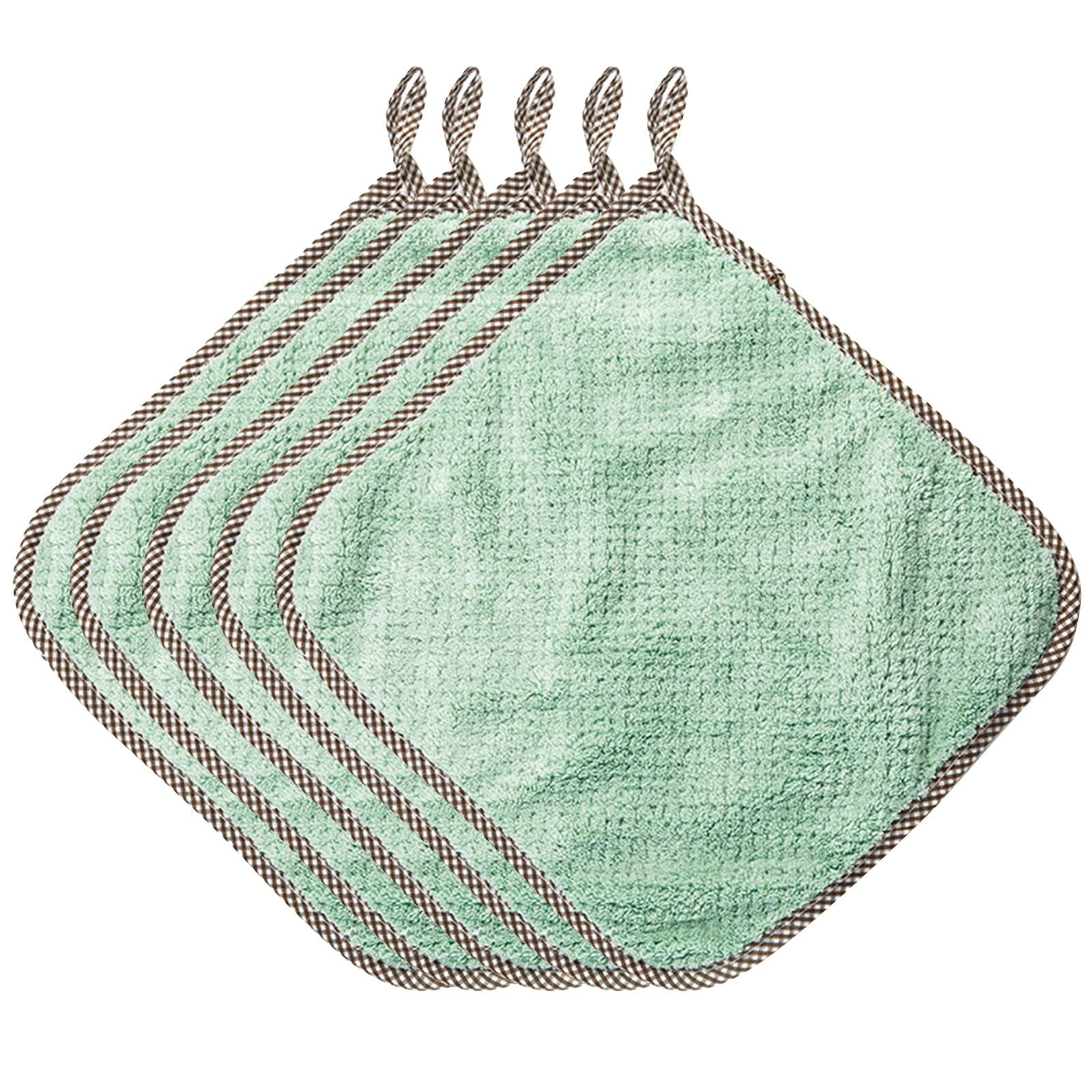 JWDX Wipes Clearance, 5Pcs Rag Dish Cloth Water Absorption Thickening Pot Washing Towel Table Home Kitchen Dishcloth B