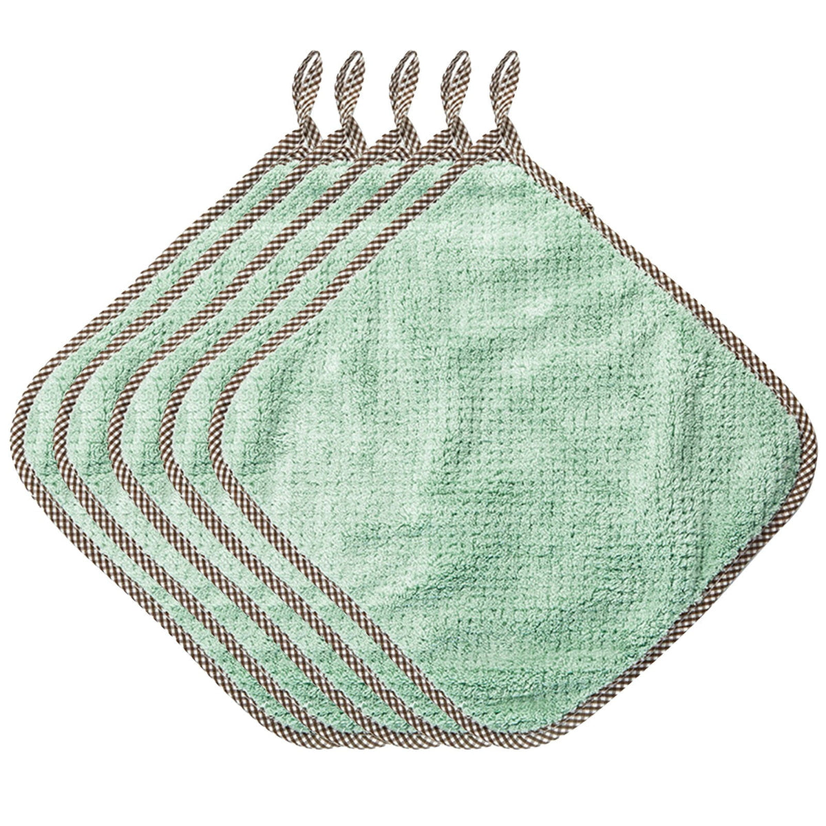 JWDX Wipes Clearance, 5Pcs Rag Dish Cloth Water Absorption Thickening Pot Washing Towel Table Home Kitchen Dishcloth B