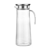 JWDX Glass and Bottle Clearance, Pitcher Glass Pitcher with Handle and Lid 61.5 Oz Handmade Water Jug for Hot/Cold Water Ice Lemon Tea and Juice Beverage GY1