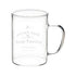 JWDX Bottle, Mug, Kitchen Supplies Clearance, Clear Glass Coffee Mugs 17 Oz Clear Transparent Tea Cups & Coffee Glasses Large Cappuccino Clear Cup with Handle for Hot/Cold Beverage Circular White