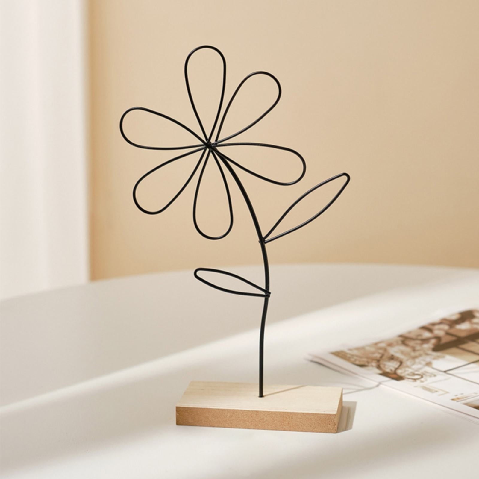 Leaf Decor Metal Golden Leaf Ornaments and Base Modern Simple Gold Leaf Table Sculpture for Living Room Bedroom Bookshelf Desktop Decoratio, Valentines Day Decorations: Desktop Ornament Black2