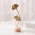 Leaf Decor Metal Golden Leaf Ornaments and Base Modern Simple Gold Leaf Table Sculpture for Living Room Bedroom Bookshelf Desktop Decoratio, Valentines Day Decorations: Desktop Ornament Gold1