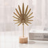 Leaf Decor Metal Golden Leaf Ornaments and Base Modern Simple Gold Leaf Table Sculpture for Living Room Bedroom Bookshelf Desktop Decoratio, Valentines Day Decorations: Desktop Ornament Gold5