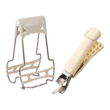 JWDX Food Clips Clearance, Stainless Steel Anti Hot Bowl Dish Plate Clip Clamp Holder for Moving Hot Plate Or Bowls with Food Out From Microwave Oven Kitchen Tool Tongs for Cooking Beige