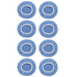 JWDX Cleaning Brush Clearance, 8Pack Car Polisher Pad Bonnet (5 to 6 Inches) Soft Microfiber Polishing Bonnet Buffing Pad Cover Light Blue