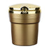 JWDX Storage Containers Clearance, Car Ashtray Cup Holder Led Portable Car Truck with Lid Suitable for Home Car Ashtray Gold