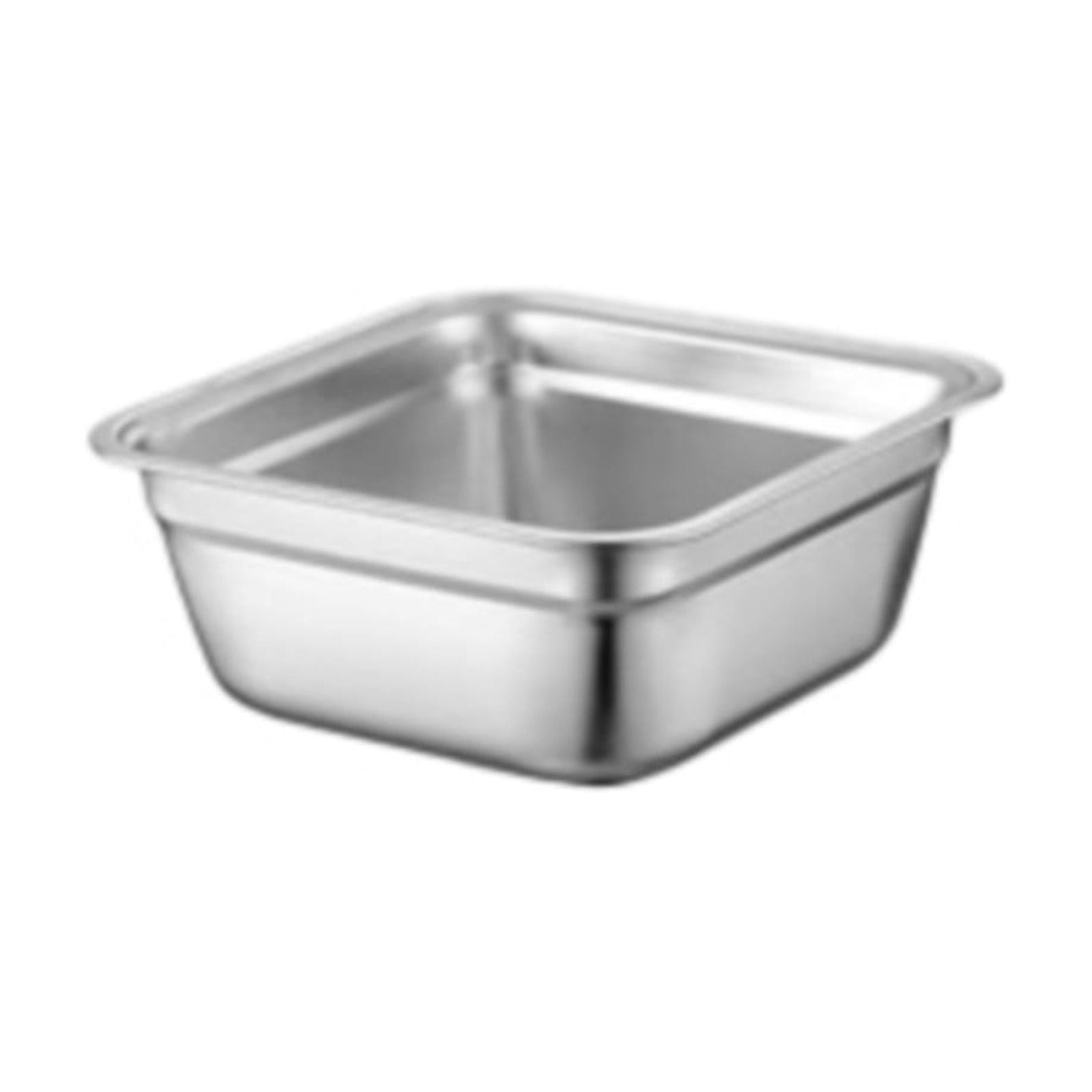 JWDX Closure Bags and Lids and Boxes Clearance, 1Pc Dish Tub for Kitchen Sink Square Stainless Tub with Smooth and Wide Edge Stackable Stable Flat Bottom Multi Purpose Wash Basin As shown