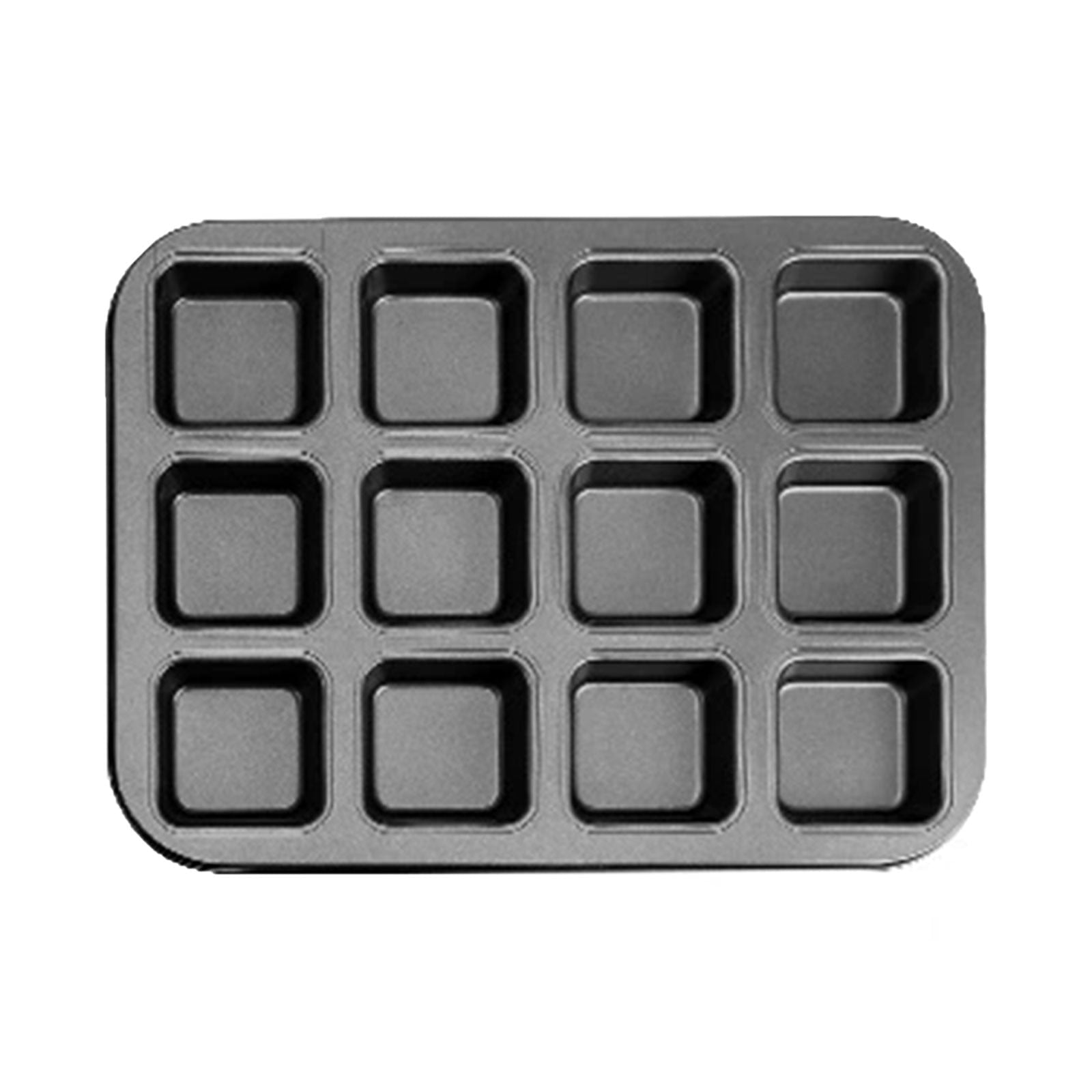 JWDX Non-Stick Pan Clearance, 12 Cup Square Baking Pan Non Stick Baking Pan Bread Plaid Cake Baking Tools As shown