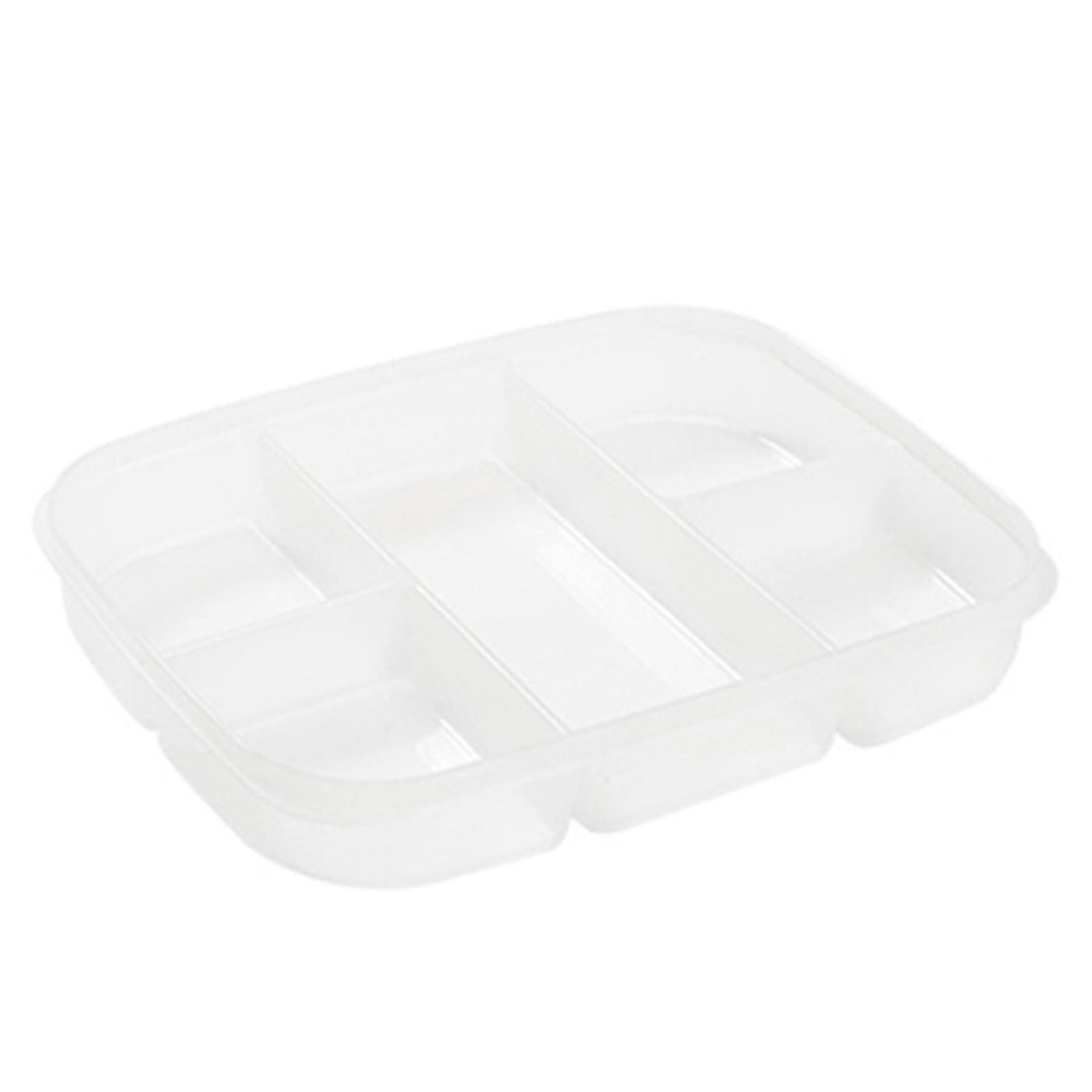 JWDX Food Storage Clearance, Divided Veggie Tray with Lid Vegetable Storage Square Relish Serving Platter with 5/6 Compartment Snack Container A