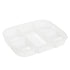 JWDX Food Storage Clearance, Divided Veggie Tray with Lid Vegetable Storage Square Relish Serving Platter with 5/6 Compartment Snack Container A