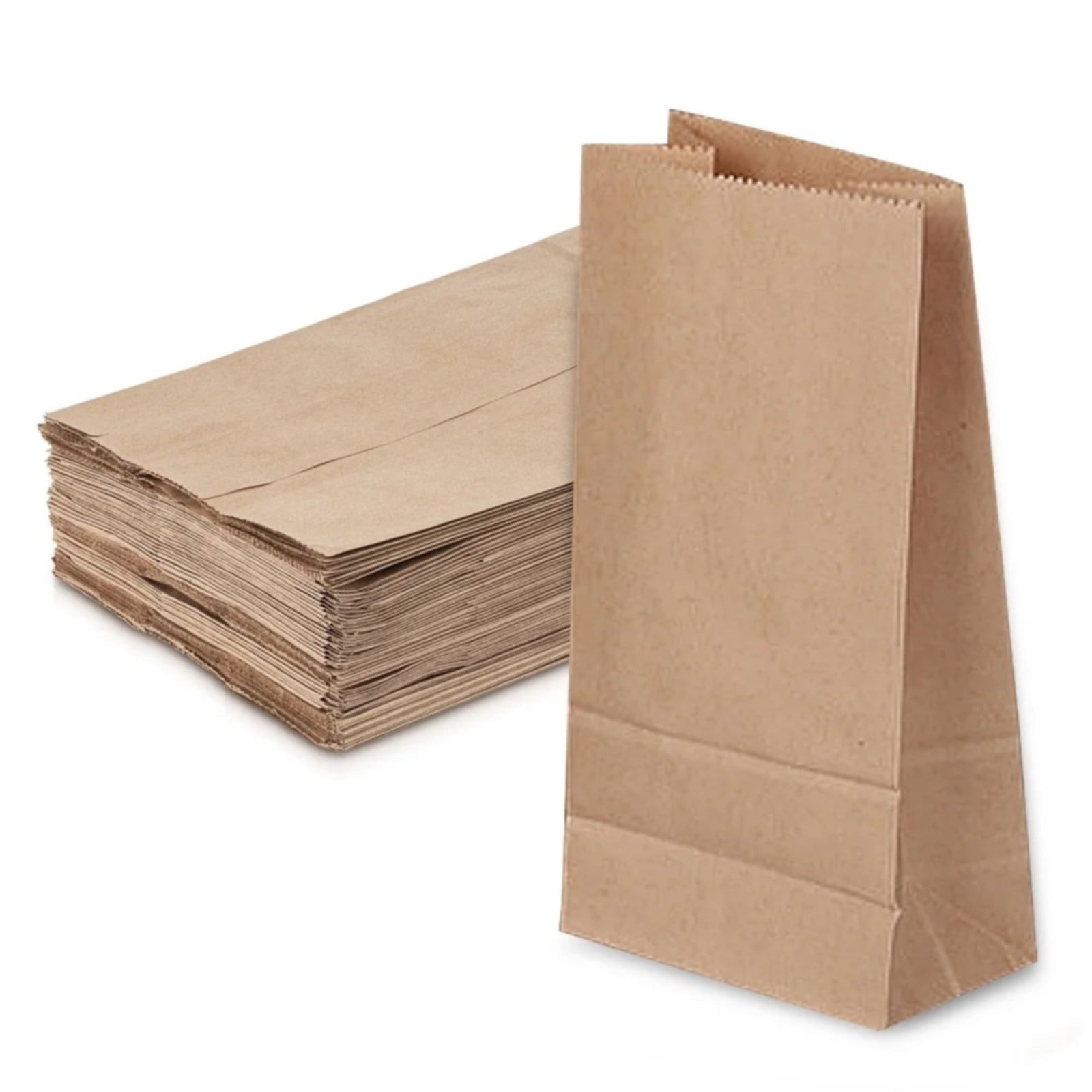 JWDX Food Storage Clearance, 50Pcs Paper Sandwich Bags Kraft Brown 50 Pack Biodegradable and Compostable Food Grade Paper Bags Natural Kraft Paper Stock Bags for Cookies Sandwiches As shown