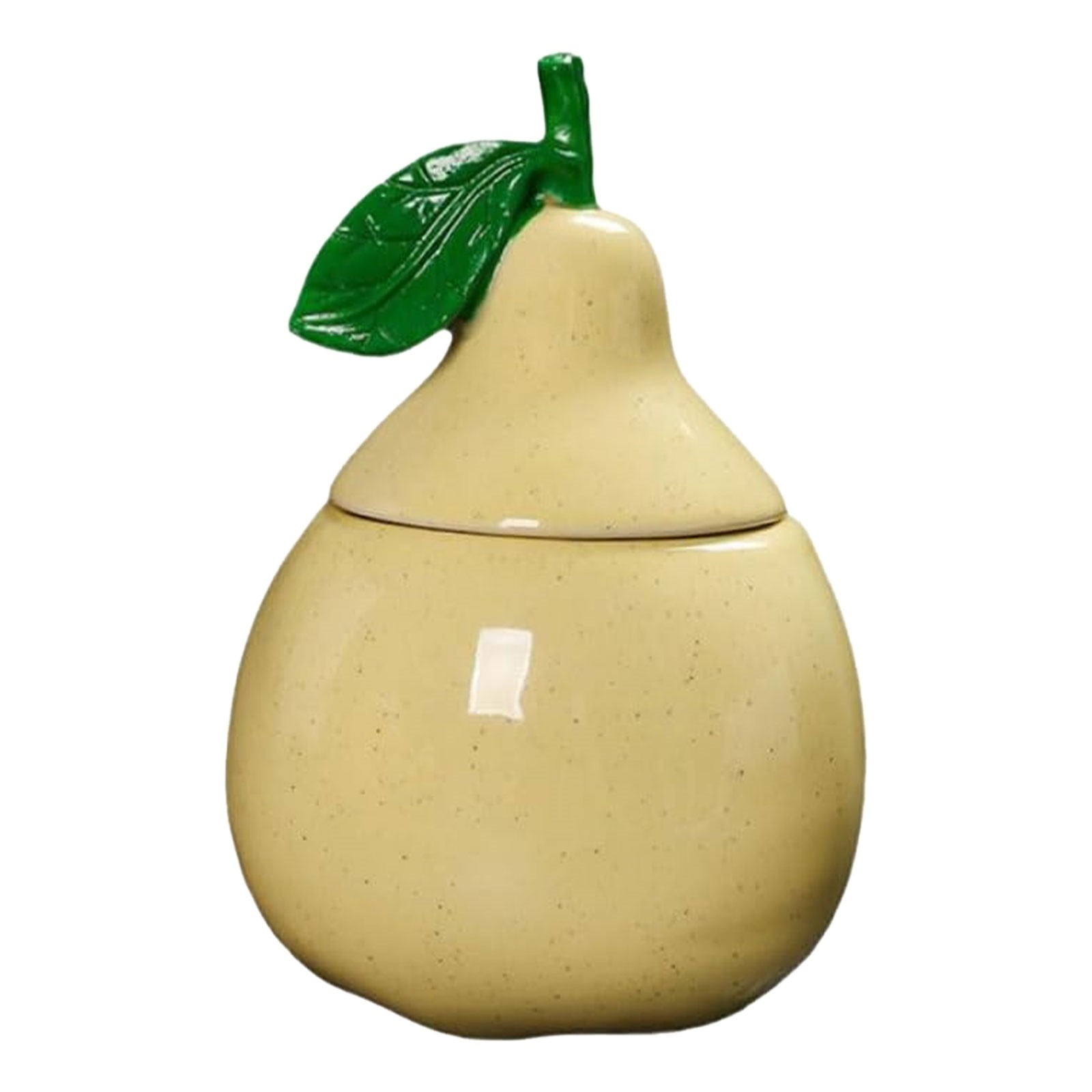 JWDX Glass and Bottle Clearance, Ceramic Pear Shaped Tea Canister with Lid Decorative Jar for Kitchen Airtight Container for Coffee Sugar and Flour Storage for Candy or Tin As shown