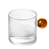 JWDX Glass and Bottle Clearance, Glass Tea Cup Mini Pitcher Milk Creamer Coffee Jar Glass Heatable Pot Saucepan Server Dipping Bowls with Handle Yellow