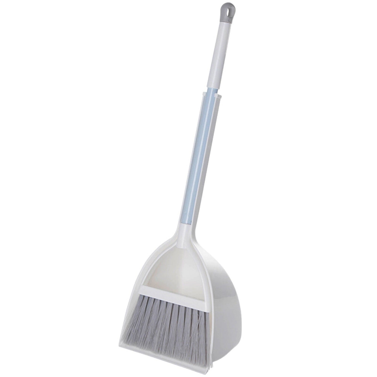JWDX Cleaning Brush Clearance, Small and Dustpan Set Broomstick and Dust Pan Combo for Home Kitchen Room Kids Housework Cleaning Craft (White) As shown