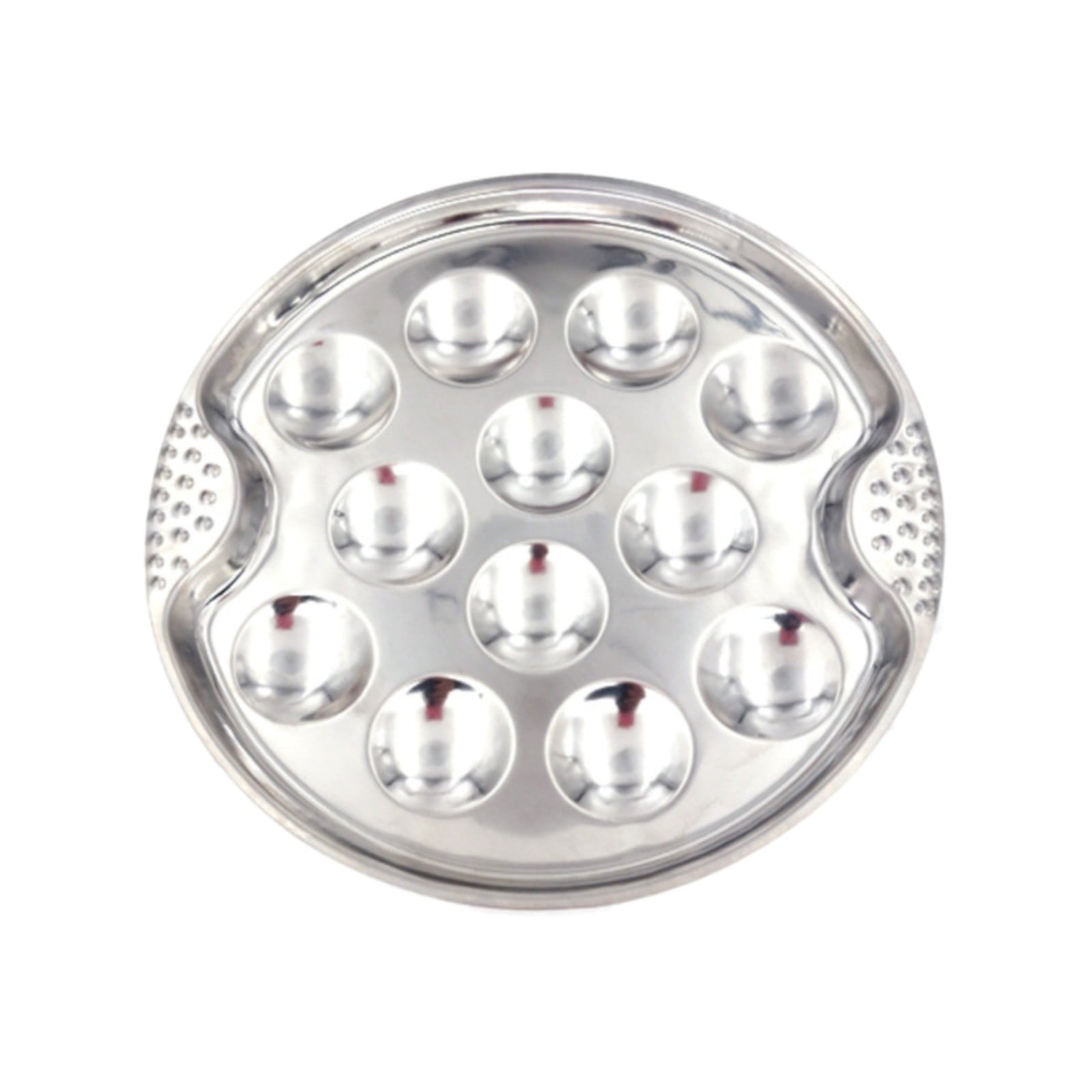 JWDX Baking Trays and Trays Clearance, Stainless Escargot Plates with 12 Compartment Holes Escargot Baking Dish Seafood Plate Dishes for Home Restaurant Hotel Kitchen As shown