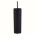 JWDX Glass and Bottle Clearance, 16Oz Tumbler with Lid and Plastic Water Coffee Tumbler Cup Water Bottle Slim Double Wall Reusable Plastic Tumbler Cups Travel Mug Coffee Cup 450Ml BKA