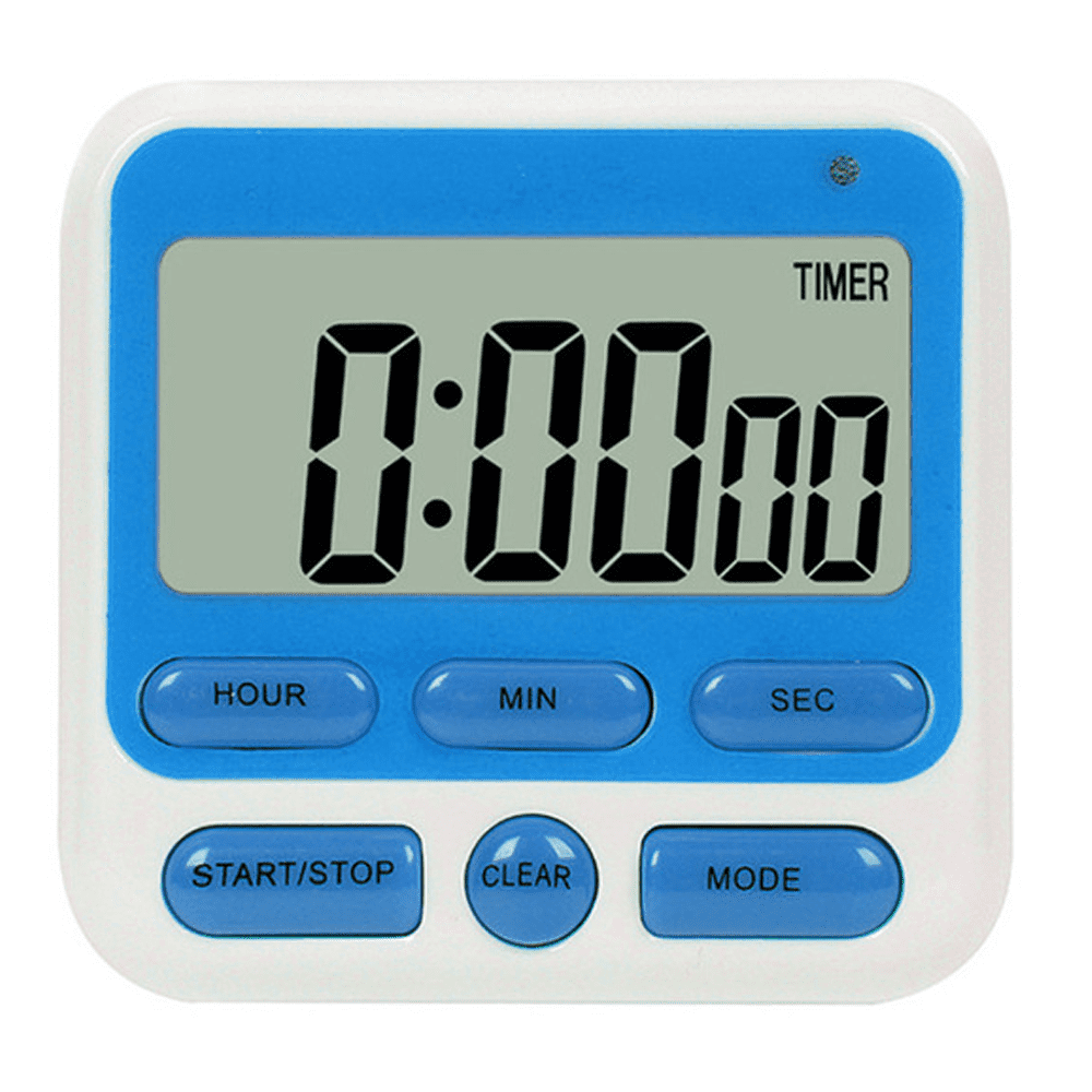 Digital Countdown Kitchen Timer -Count Up Down Magnetic Timer Clock for Cooking Baking Gym Students Blue