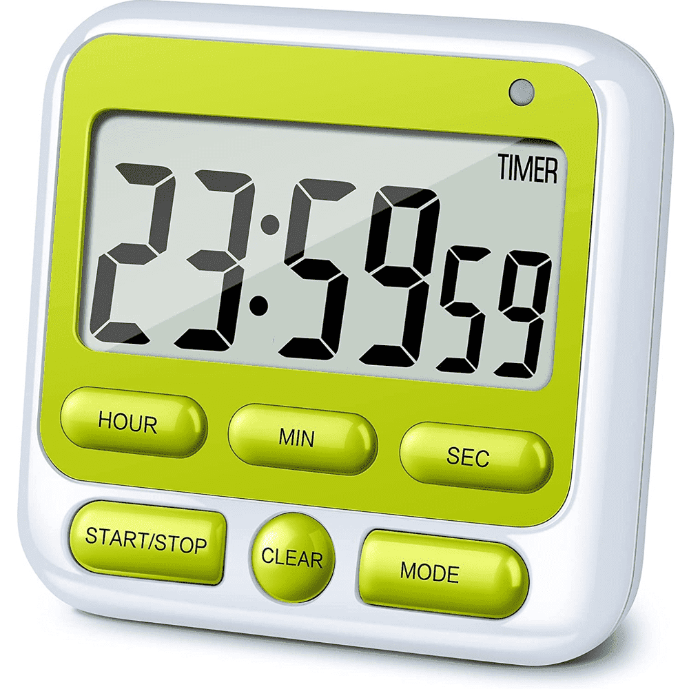 Digital Countdown Kitchen Timer -Count Up Down Magnetic Timer Clock for Cooking Baking Gym Students Green