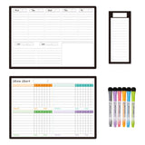 Back to College Yxwen Refrigerator Daily Calendar Whiteboard for Fridge Meal Planner Board White Board for School Home 6ml Pink One Size D