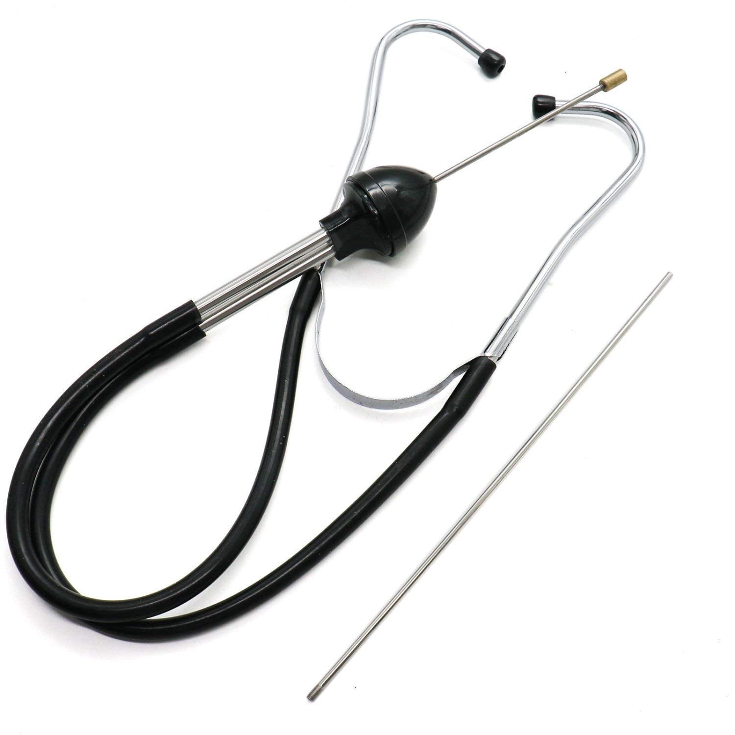 Garnish Gripper Mechanic's Stethoscope Automotive Engine Diagnostic Sensitive Hearing Tool for Cars, Trucks and Motorcycles,Black A418