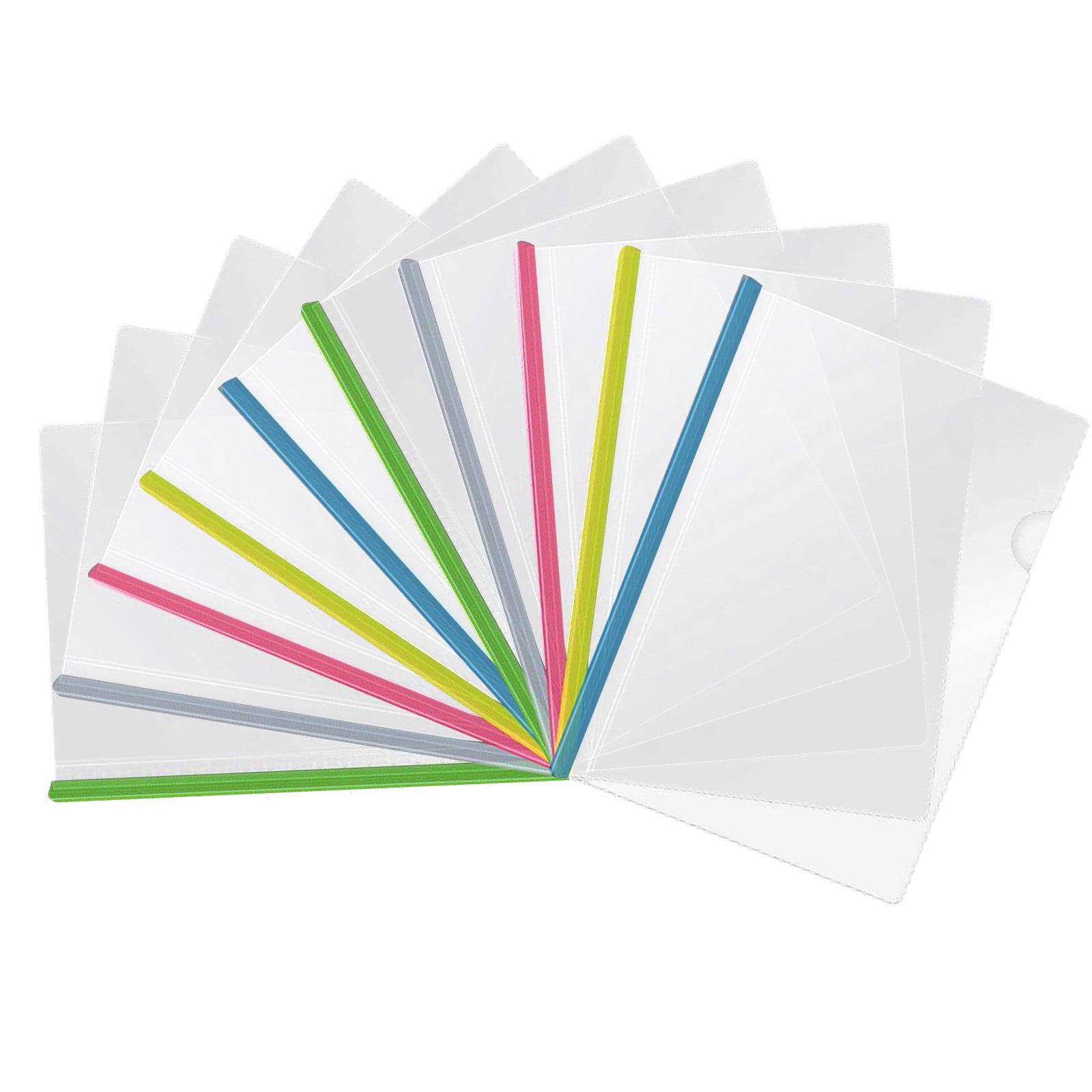 Jwdx 10X Folder Drawer 10Pcs Transparent File Folder Sliding Bar Report For Report Display Cover Organizer One Size Clear
