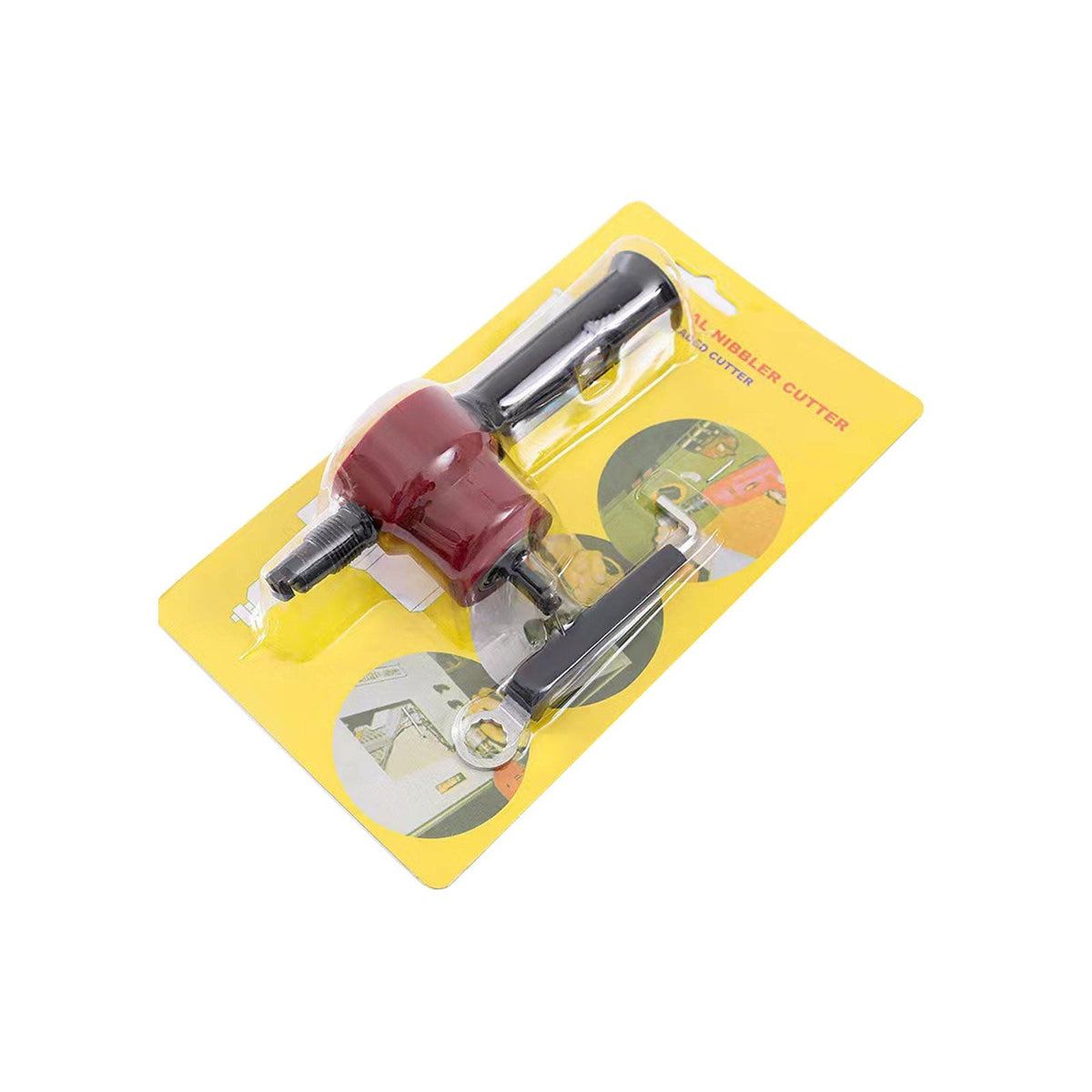 Metal Sheet Biting Machine 160A-Red Card-Mounted Nylon Model JWDX, 1 Sheet Metal Biting Machine Set Metal Sheet Nibbler Cutter Double Head Metal Sheet Cutter Hole Drill Attachment Paperboard Package One Size RD2
