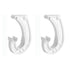 Hanging J Shape Closet Rod Bracket White 2Pc JWDX, 2Pcs Hanging Closet Rod Support Closet Shelf Rod Holder Sturdy J Shaped Closet Brackets for Hanging Clothes Cabinets Storage and Curtain One Size D