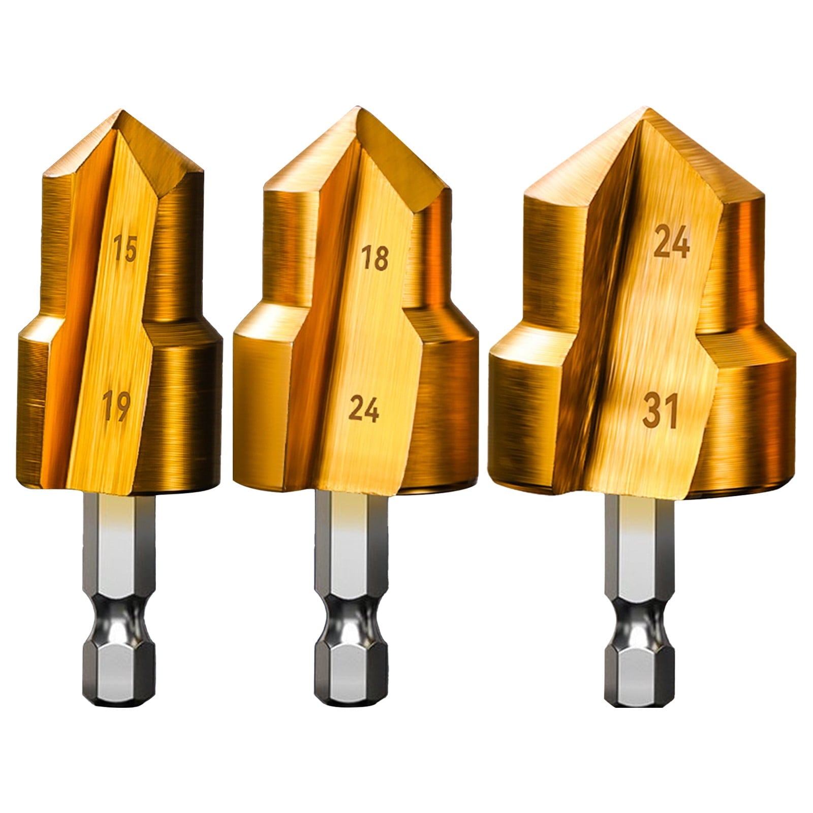 Combination Drilling Tap and Tap Drill Bit Set C JWDX, Combination Drill Tap & Tap Bit Set Screw Tapping Bit Tool for Drilling Tapping Countersinking Pipe Repair One Size F