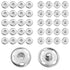 Clothing Buttons 50 Pcs 15Mm Silver JWDX, 10 Buttons*5 10 Sets Sew on Snaps Buttons Metal Snaps Fasteners Studs Buttons 2 Parts Brass Fasteners Round Diy Craft Accessory (15Mm Silver) 15 mm Silver